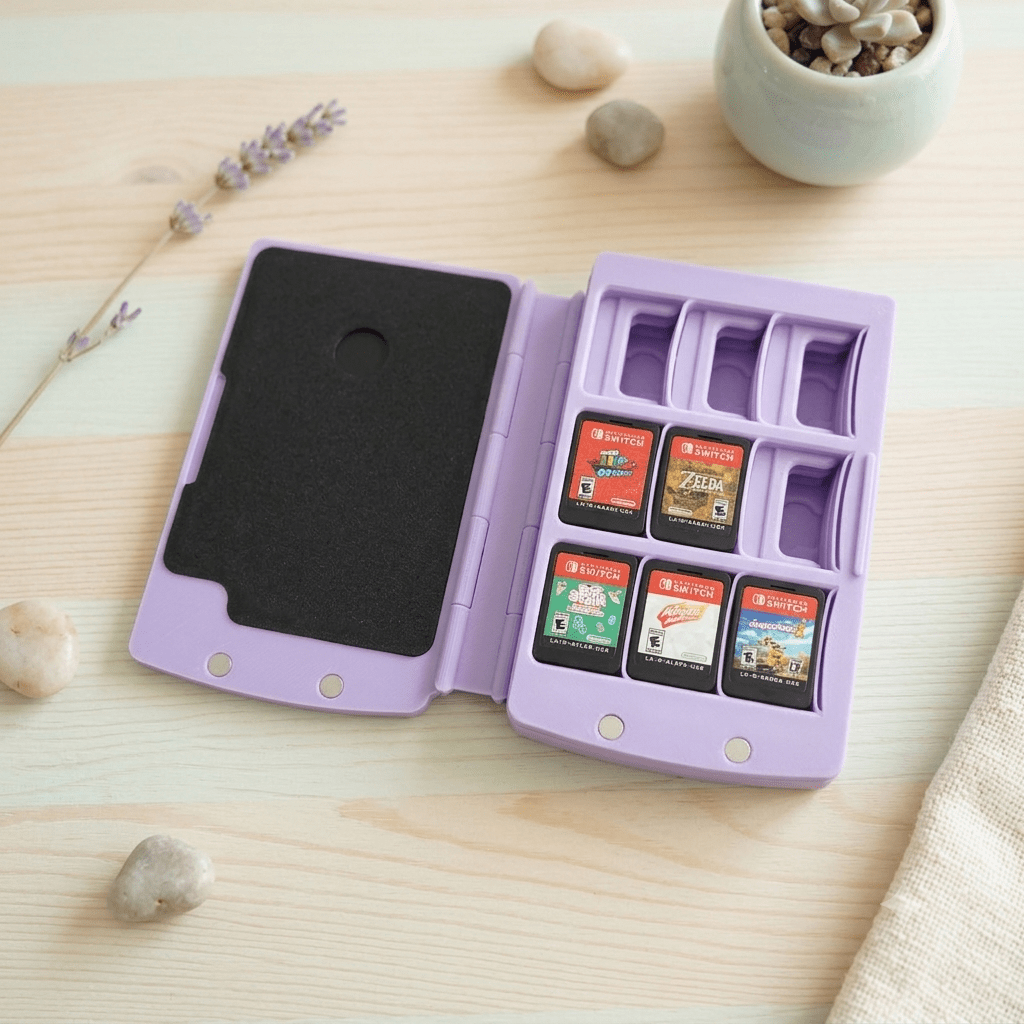 Switch Game Holder + 4 Screen Plates, 27 Games Slots, 3D-Printed Gamesbook, Game Organizer, Gift for Boyfriend, Switch Fans Gift - Image 2