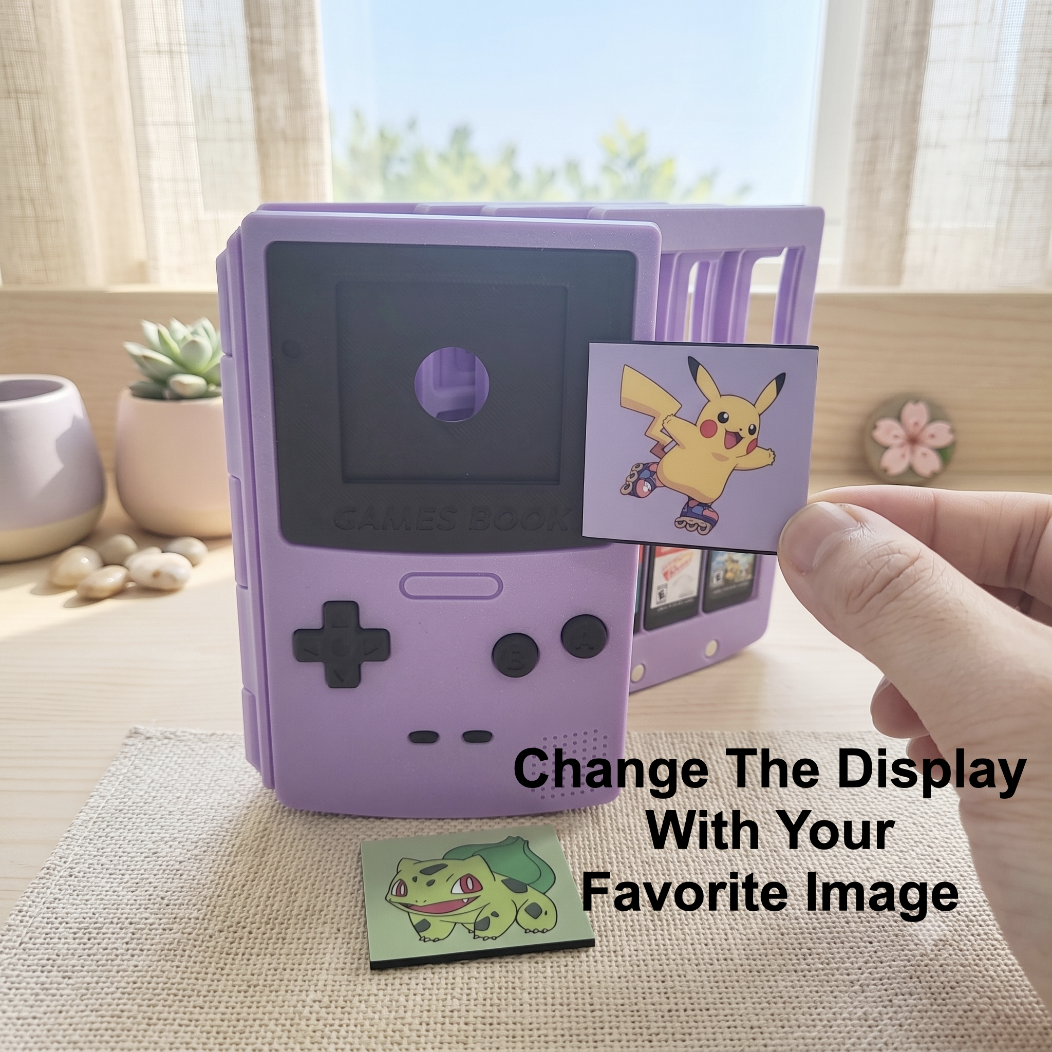 Switch Game Holder + 4 Screen Plates, 27 Games Slots, 3D-Printed Gamesbook, Game Organizer, Gift for Boyfriend, Switch Fans Gift - Image 6